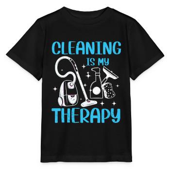 Ménage ménagères nettoyage femme de ménage cadeau - T-shirt bio MINI CREATOR Stanley/Stella Enfant - noir - Devant - Mikhail (115cm)