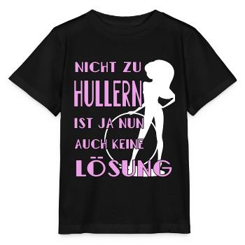 hulahoop girl hullern rosa hula keine lösung - Stanley/Stella Kinder T-Shirt MINI CREATOR  - Schwarz - Vorne - Mikhail (115cm)