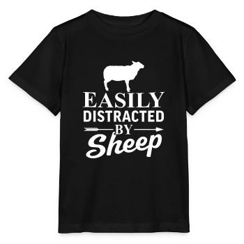 Leicht von Schafen abgelenkt - Stanley/Stella Kinder T-Shirt MINI CREATOR  - Schwarz - Vorne - Mikhail (115cm)