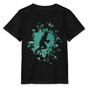Quarterback Color Splash - Stanley/Stella Kinder T-Shirt MINI CREATOR  - Schwarz - Vorne - Mikhail (115cm)