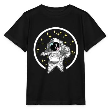 Voyage dans l'astronaute - T-shirt bio MINI CREATOR Stanley/Stella Enfant - noir - Devant - Mikhail (115cm)