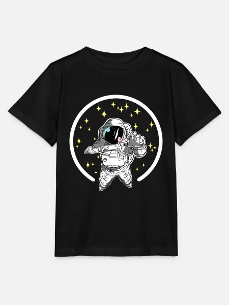 Astronaut Raumfahrt - Stanley/Stella Kinder T-Shirt MINI CREATOR  - Schwarz