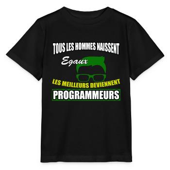 Humour geek - T-shirt bio MINI CREATOR Stanley/Stella Enfant - noir - Devant - Mikhail (115cm)