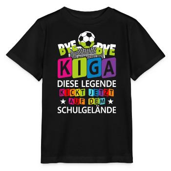 Einschulung Schulkind Kindergarten Kiga Geschenk - Stanley/Stella Kinder T-Shirt MINI CREATOR  - Schwarz - Vorne - Mikhail (115cm)