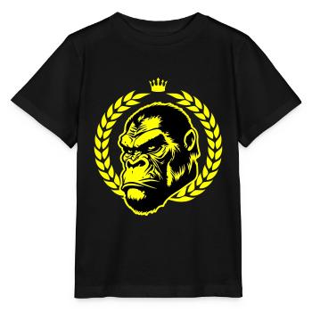 Gorilla Head - Stanley/Stella MINI CREATOR Kids’ T-Shirt - black - Front - Mikhail (115cm)