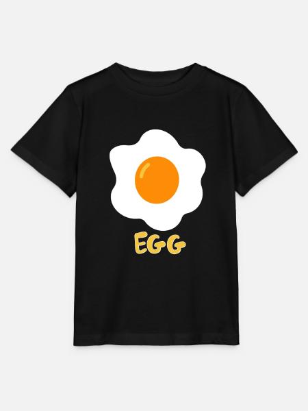 Spiegelei Ei Essen Egg - Stanley/Stella Kinder T-Shirt MINI CREATOR  - Schwarz