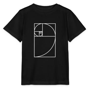 Fibonacci-Spirale - Stanley/Stella Kinder T-Shirt MINI CREATOR  - Schwarz - Vorne - Mikhail (115cm)