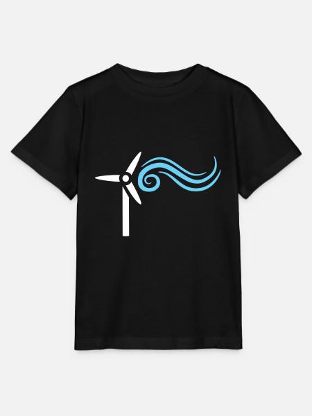 Windenergie Windräder Windrad - Stanley/Stella Kinder T-Shirt MINI CREATOR - Schwarz