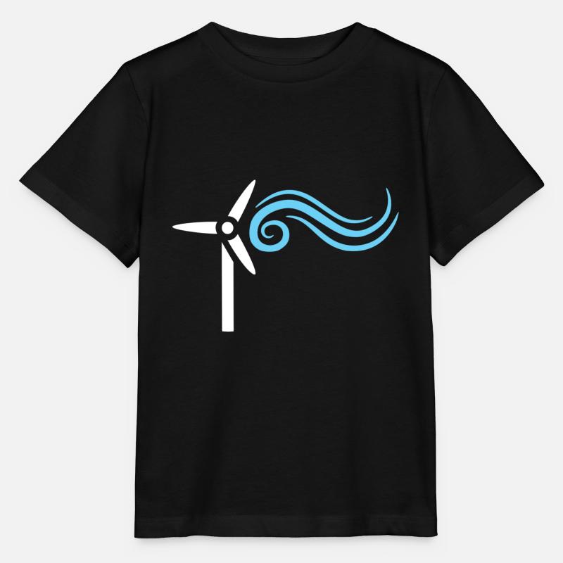 Énergie éolienne éolienne éolienne - T-shirt bio MINI CREATOR Stanley/Stella Enfant - noir