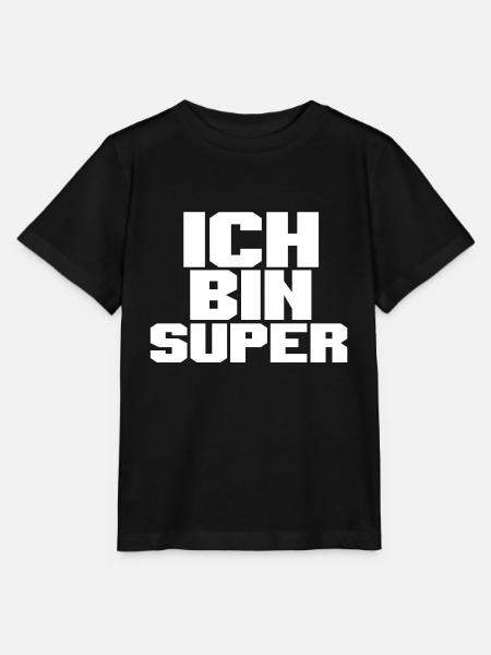 ICH BIN SUPER - Stanley/Stella Kinder T-Shirt MINI CREATOR  - Schwarz