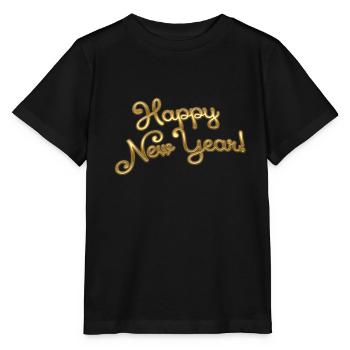 Bonne année - T-shirt bio MINI CREATOR Stanley/Stella Enfant - noir - Devant - Mikhail (115cm)