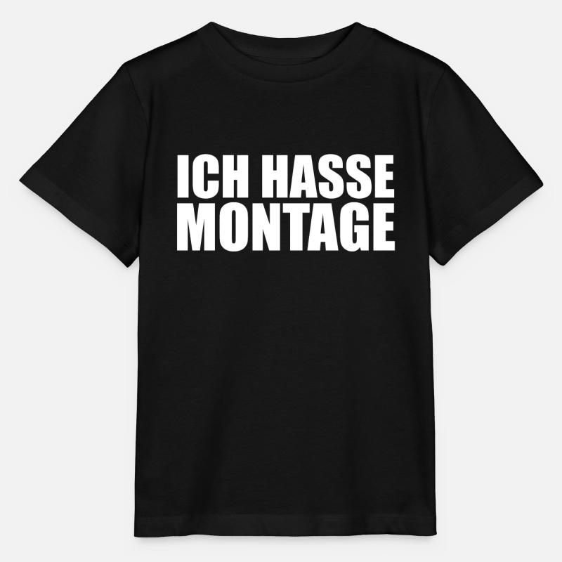 Ich hasse Montage - Stanley/Stella Kinder T-Shirt MINI CREATOR  - Schwarz
