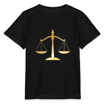 Avocat juge justice - T-shirt bio MINI CREATOR Stanley/Stella Enfant - noir - Devant - Mikhail (115cm)