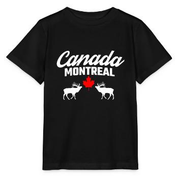 Canada Montréal - T-shirt bio MINI CREATOR Stanley/Stella Enfant - noir - Devant - Mikhail (115cm)