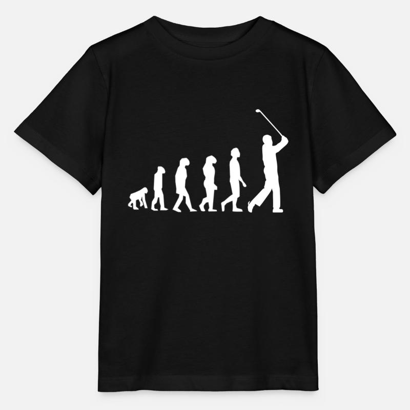 Golf Golfen Evolution - Stanley/Stella Kinder T-Shirt MINI CREATOR  - Schwarz