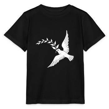 Colombe de paix - T-shirt bio MINI CREATOR Stanley/Stella Enfant - noir - Devant - Mikhail (115cm)
