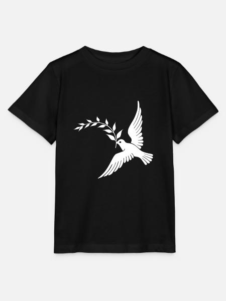 Friedenstaube - Stanley/Stella Kinder T-Shirt MINI CREATOR  - Schwarz