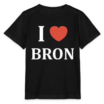 i love Bron - T-shirt bio MINI CREATOR Stanley/Stella Enfant - noir - Devant - Mikhail (115cm)