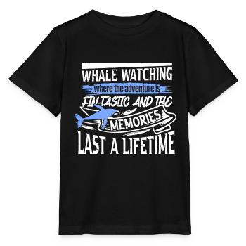 Orca Beobachtung für Buckelwale und Meerwale - Stanley/Stella Kinder T-Shirt MINI CREATOR  - Schwarz - Vorne - Mikhail (115cm)