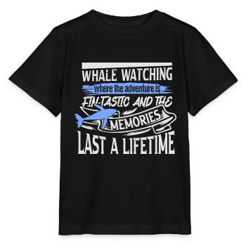 Humpback whale design for ocean, sea, whale and whales - Stanley/Stella MINI CREATOR Kids’ T-Shirt - black - Front - Mikhail (115cm)