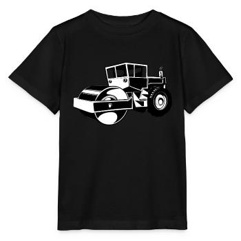 Road roller - Stanley/Stella MINI CREATOR Kids’ T-Shirt - black - Front - Mikhail (115cm)