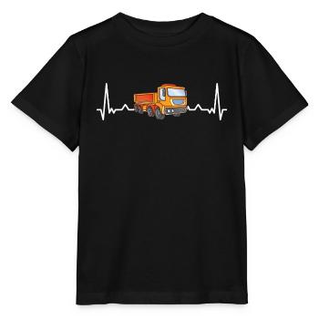LKW Laster Kipper Herzschlag Berufskraftfahrer - Stanley/Stella Kinder T-Shirt MINI CREATOR  - Schwarz - Vorne - Mikhail (115cm)