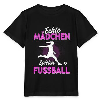 Fussballerin Fussballspielerin - Stanley/Stella Kinder T-Shirt MINI CREATOR  - Schwarz - Vorne - Mikhail (115cm)