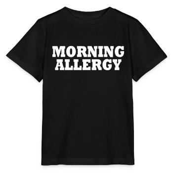 morning allergy - Stanley/Stella MINI CREATOR Kids’ T-Shirt - black - Front - Mikhail (115cm)