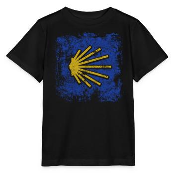 Camino - Camino de Santiago - Pilgrimage - Santiago - Stanley/Stella MINI CREATOR Kids’ T-Shirt - black - Front - Mikhail (115cm)