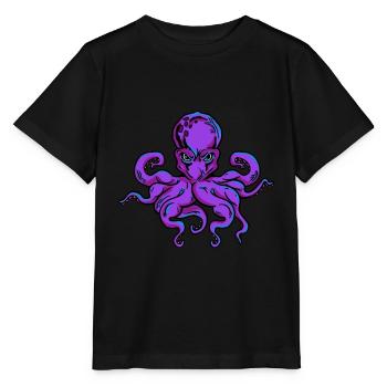Muskulöse Krake - lustiges Eignungs-Devilfish-Tier - Stanley/Stella Kinder T-Shirt MINI CREATOR  - Schwarz - Vorne - Mikhail (115cm)