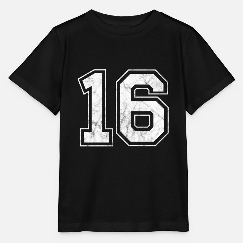 Numéro 16 - T-shirt bio MINI CREATOR Stanley/Stella Enfant - noir