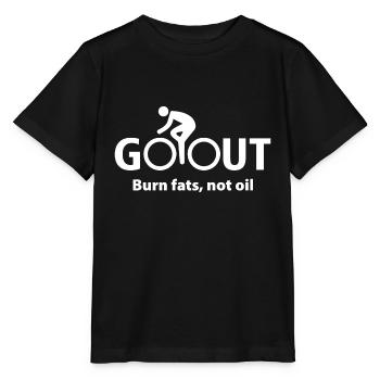 GO OUT BURN FATS NOT OIL - Stanley/Stella MINI CREATOR Kids’ T-Shirt - black - Front - Mikhail (115cm)