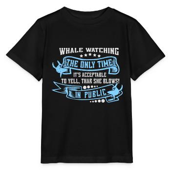 Orca Beobachtung für Buckelwale und Meerwale - Stanley/Stella Kinder T-Shirt MINI CREATOR  - Schwarz - Vorne - Mikhail (115cm)