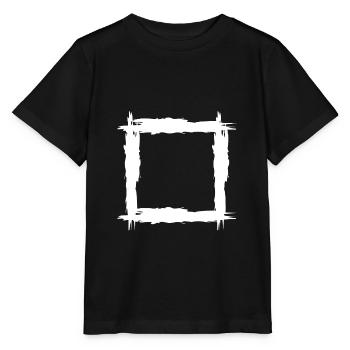 Carré blanc - T-shirt bio MINI CREATOR Stanley/Stella Enfant - noir - Devant - Mikhail (115cm)