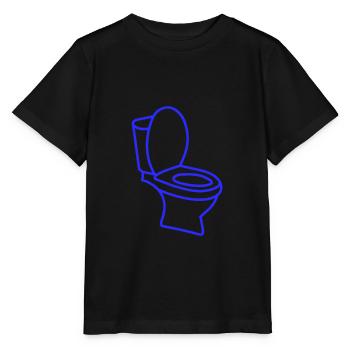Klo WC Toilette - Stanley/Stella Kinder T-Shirt MINI CREATOR  - Schwarz - Vorne - Mikhail (115cm)