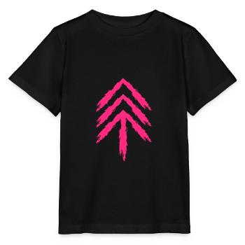 Flèche vers le haut rose - T-shirt bio MINI CREATOR Stanley/Stella Enfant - noir - Devant - Mikhail (115cm)