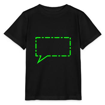 Sprechblase in Grün - Stanley/Stella Kinder T-Shirt MINI CREATOR  - Schwarz - Vorne - Mikhail (115cm)