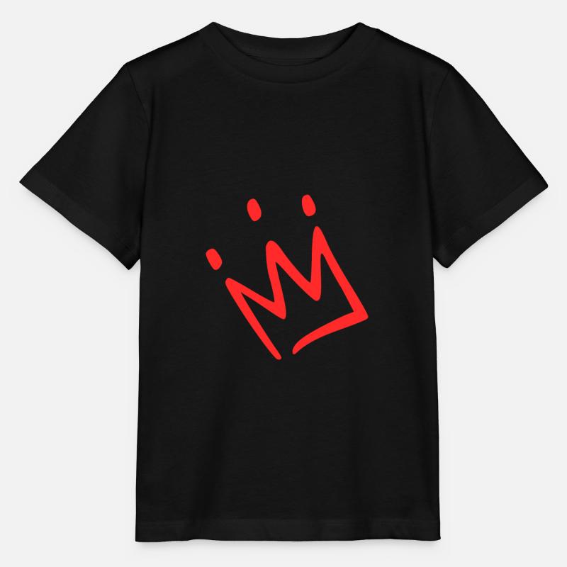 Couronne rouge - T-shirt bio MINI CREATOR Stanley/Stella Enfant - noir