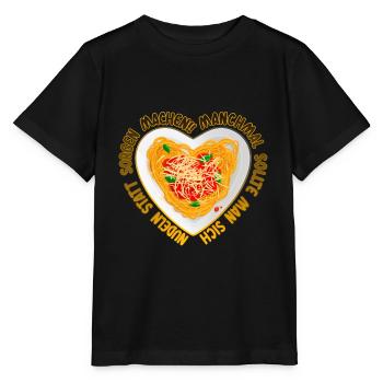Statt Sorgen Nudeln machen - Stanley/Stella Kinder T-Shirt MINI CREATOR  - Schwarz - Vorne - Mikhail (115cm)