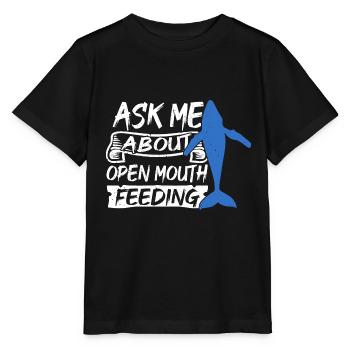 Whale design for whales and blue whales or beluga whales - Stanley/Stella MINI CREATOR Kids’ T-Shirt - black - Front - Mikhail (115cm)