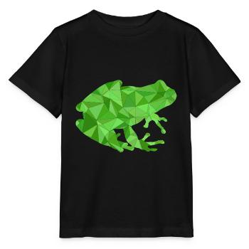 Frosch Geometrisch - Stanley/Stella Kinder T-Shirt MINI CREATOR  - Schwarz - Vorne - Mikhail (115cm)