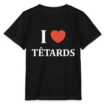 i love têtards - T-shirt bio MINI CREATOR Stanley/Stella Enfant - noir - Devant - Mikhail (115cm)