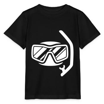 Taucherbrille Silhouette - Stanley/Stella Kinder T-Shirt MINI CREATOR  - Schwarz - Vorne - Mikhail (115cm)