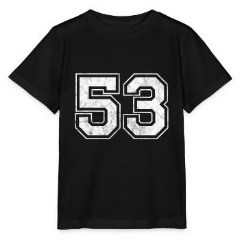 Number 53 - Stanley/Stella MINI CREATOR Kids’ T-Shirt - black - Front - Mikhail (115cm)