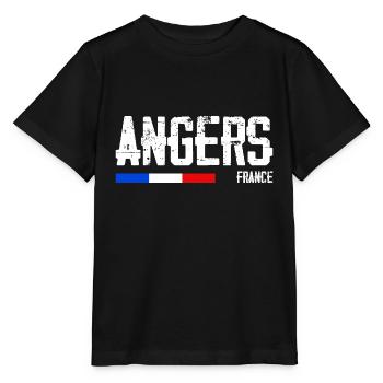 J'aime Angers Nom de Ville en France - T-shirt bio MINI CREATOR Stanley/Stella Enfant - noir - Devant - Mikhail (115cm)