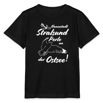 Stralsund, ville hanséatique perle de la mer Baltique - T-shirt bio MINI CREATOR Stanley/Stella Enfant - noir - Devant - Mikhail (115cm)
