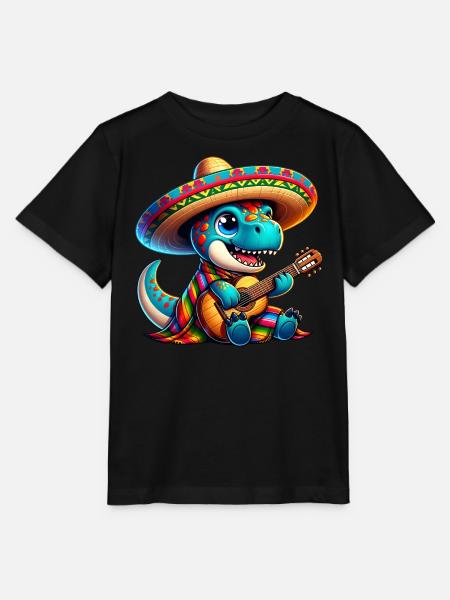 Cinco de Mayo Dino Trex - Stanley/Stella Kinder T-Shirt MINI CREATOR - Schwarz
