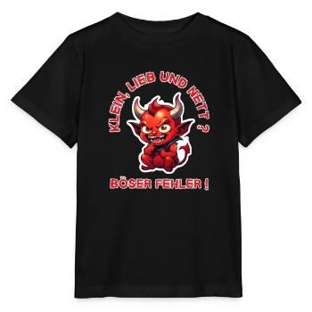 Petit, doux et agréable ? Mauvaise erreur ! petit diable - T-shirt bio MINI CREATOR Stanley/Stella Enfant - noir - Devant - Mikhail (115cm)