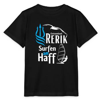 Rerik surfing at the lagoon-Baltic Sea resort Rerik-Salzhaff - Stanley/Stella MINI CREATOR Kids’ T-Shirt - black - Front - Mikhail (115cm)