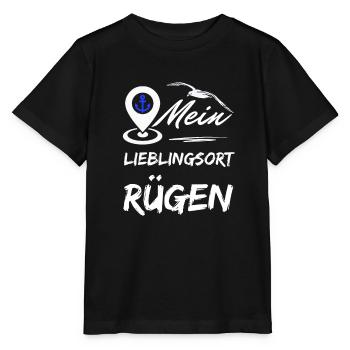 Rügen my favorite place-favorite island Rügen-Möwe - Stanley/Stella MINI CREATOR Kids’ T-Shirt - black - Front - Mikhail (115cm)
